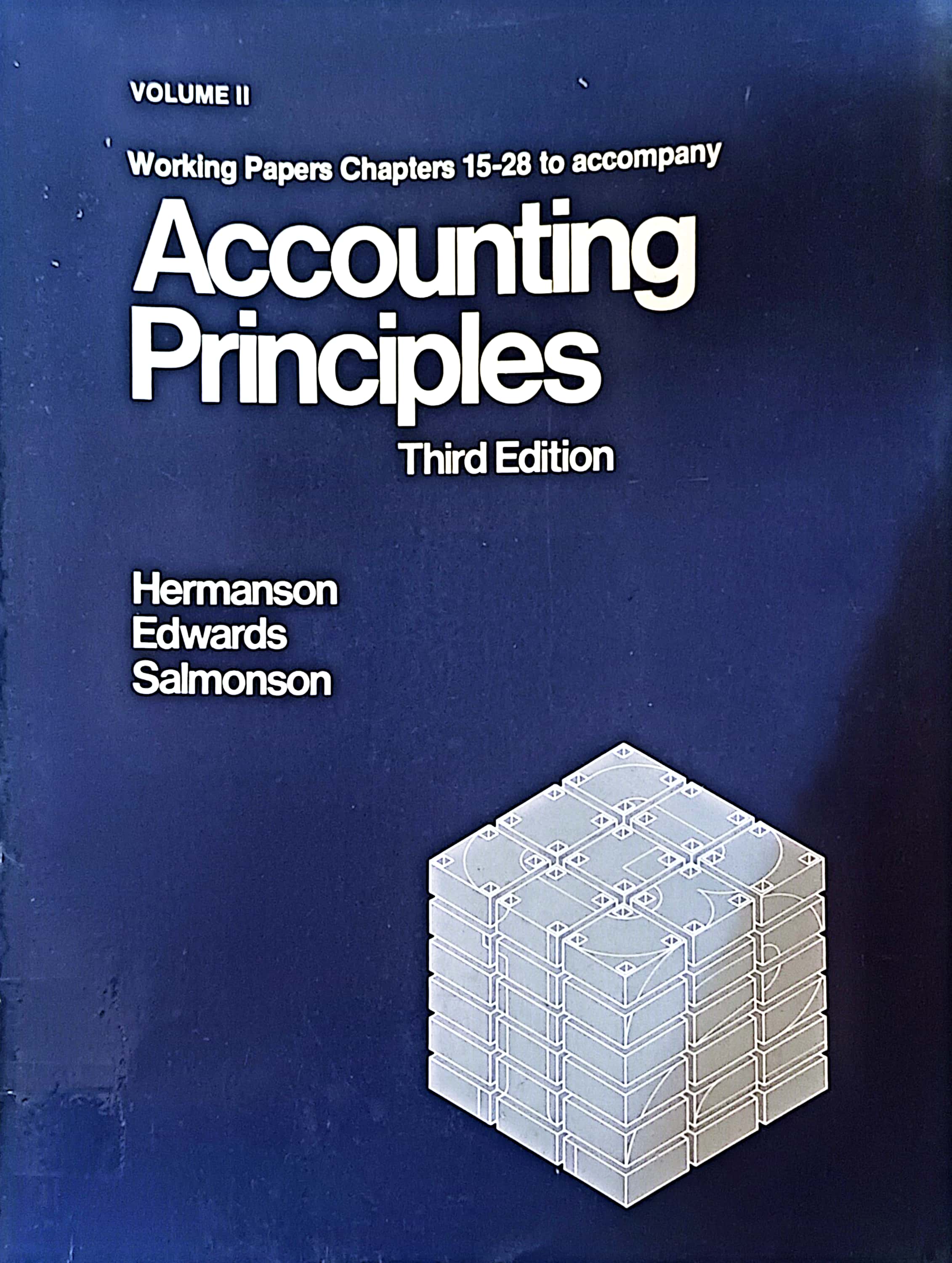 Volume II Working Papers Chapters 15-28 to accompany Accounting Principles Third Edition